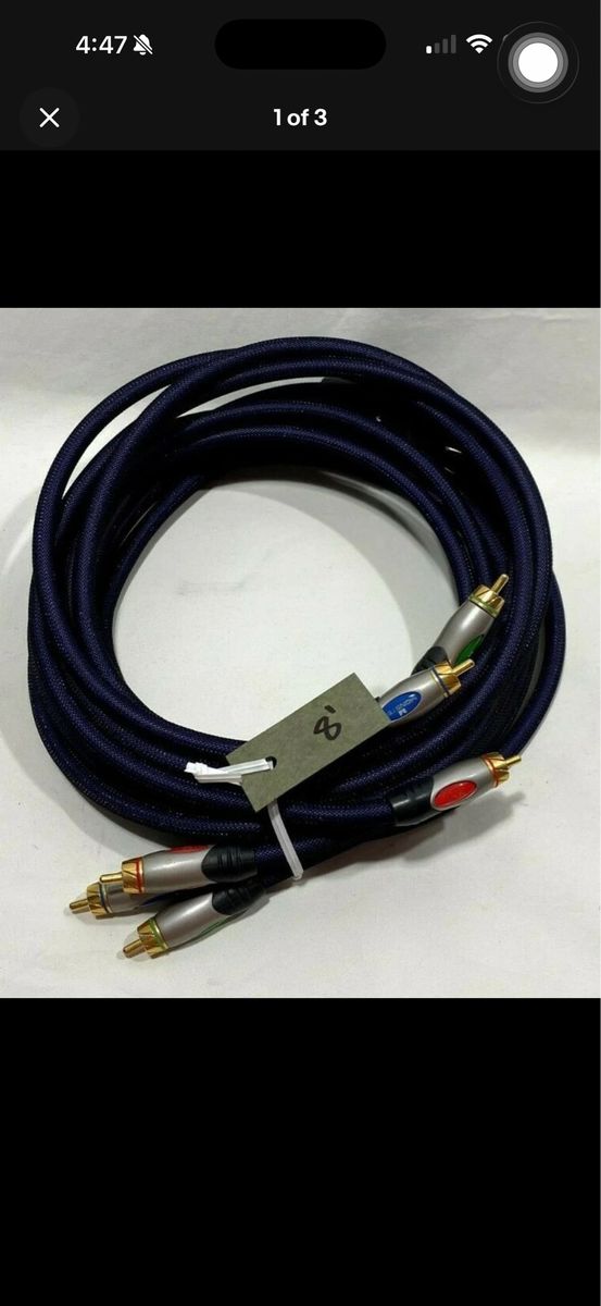 8FT MONSTER Lucasfilm THX COMPONENT RCA VIDEO CABLE Red/Green/Blue