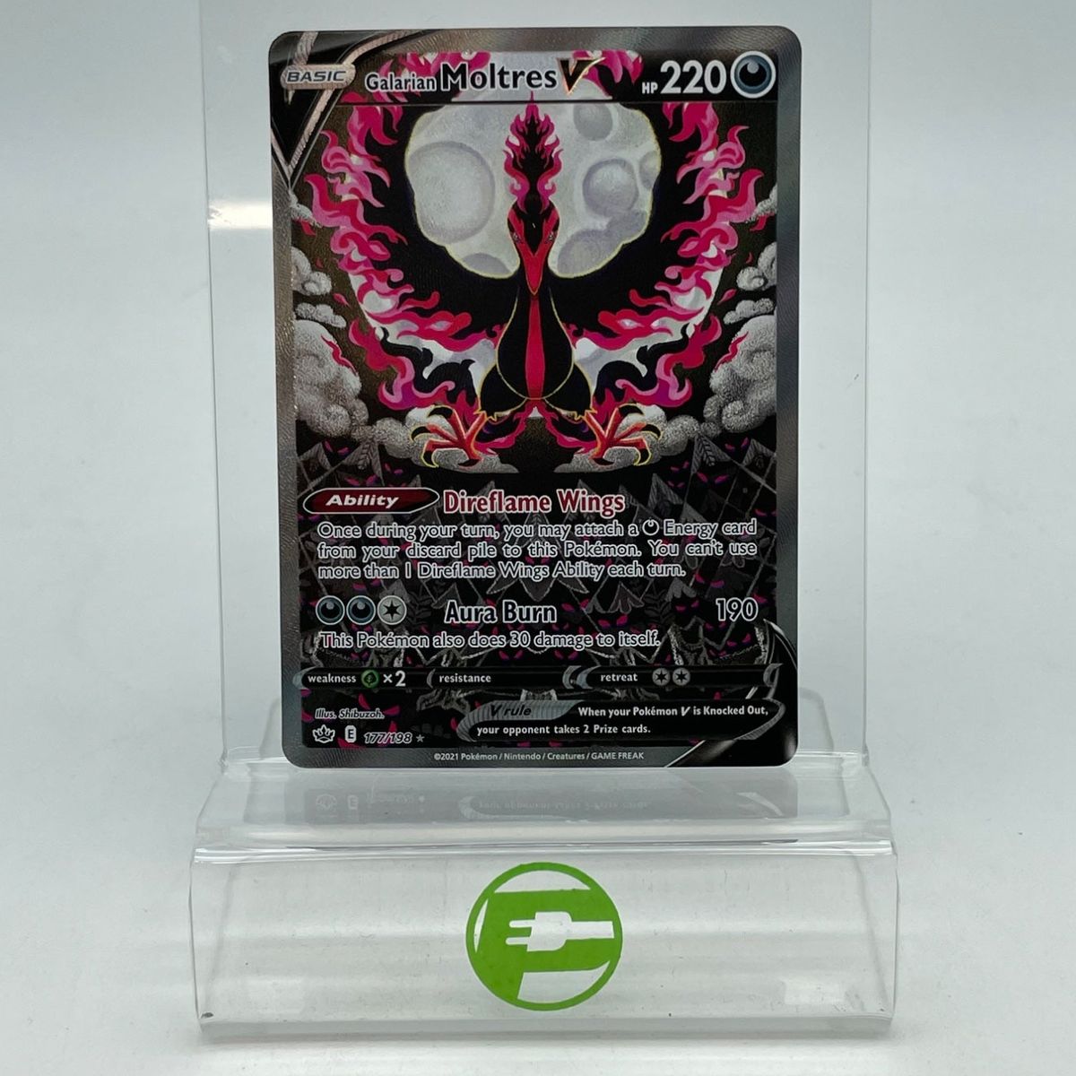 Pokémon TCG Chilling Reign Galarian Moltres V 177/198 Holo English
