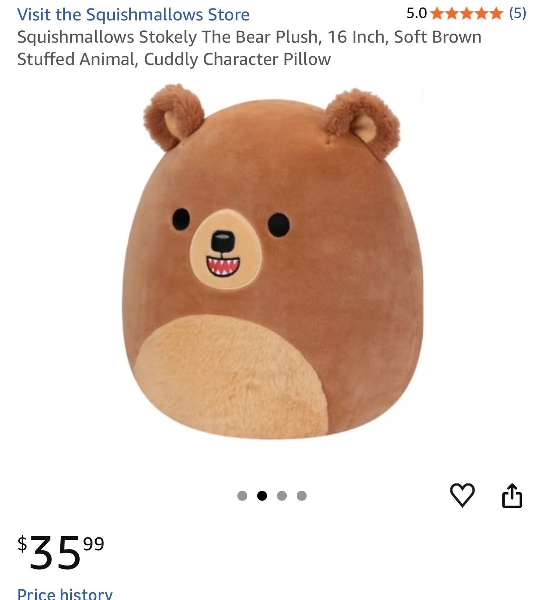 Squishmallow Stokley the bear