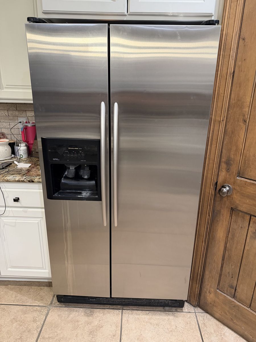 KitchenAid Stainless Steel Side-by-Side Refrigerator with Ice Maker & Water Dispenser