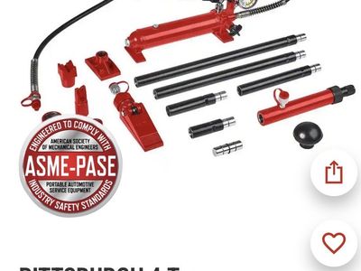 PITTSBURGH 4 Ton Portable Hydraulic Equipment Kit - ASME-PASE Compliant, Excellent Condition
