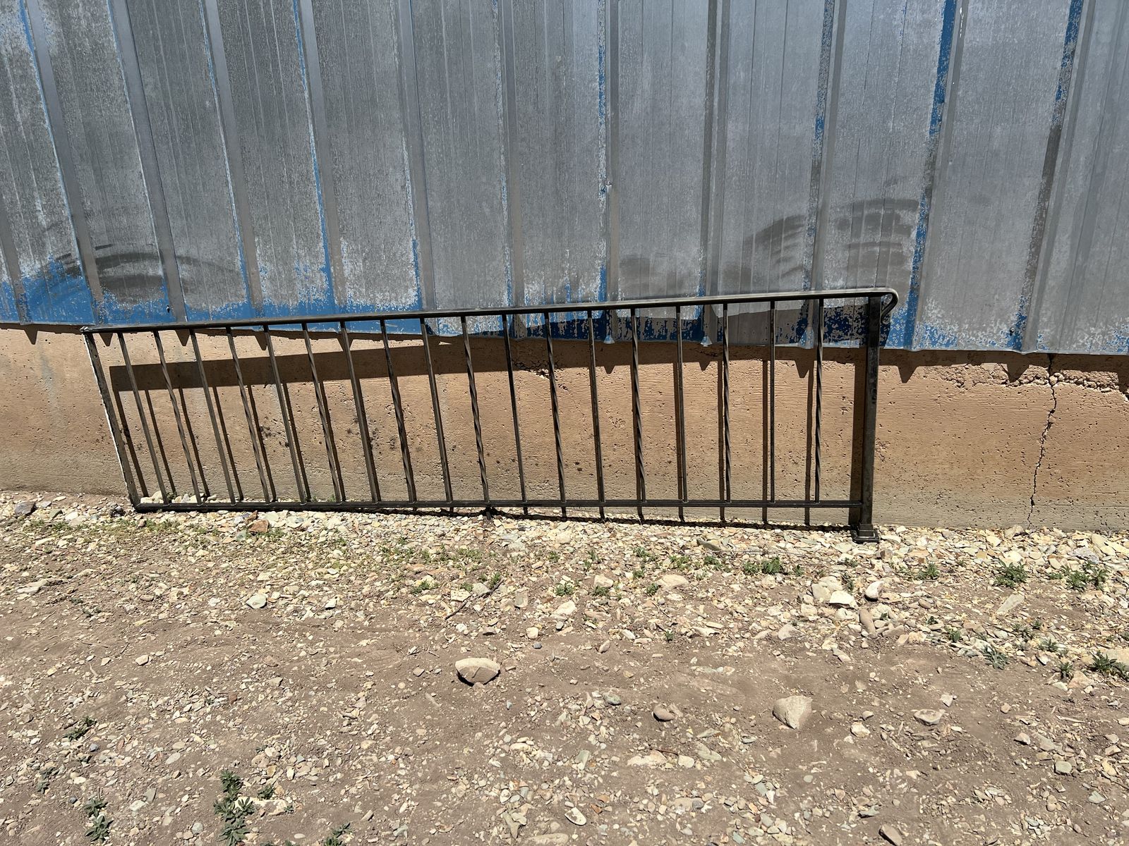 Black metal railing