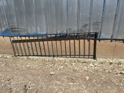 Black metal railing