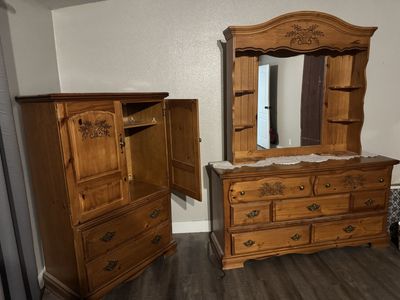 Dresser and armoire