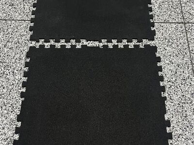 Brand New 33 Interlocking Rubber Gym Mats 30" x 30" 1/4" Thick - Home Gym Flooring ~206 sq ft