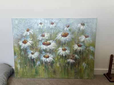 Daisy oil painting