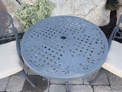 Outdoor bistro table and chairs