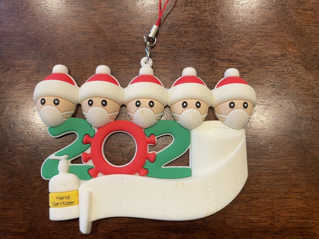2020 Covid 19 Ornament W/ TP, Masks & Sanitizer