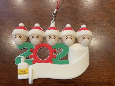 2020 Covid 19 Ornament W/ TP, Masks & Sanitizer