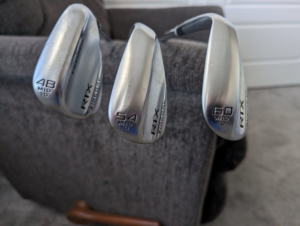 Cleveland RTX Zipcore Wedges - Set of 3 (48, 54, 60 Degree) - Dynamic Gold Spinner Tour Issue Shafts
