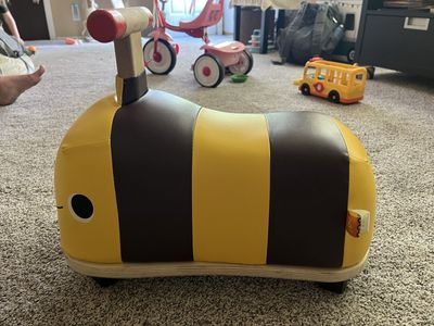 Wooden Bumblebee Ride On Toy for Toddlers
