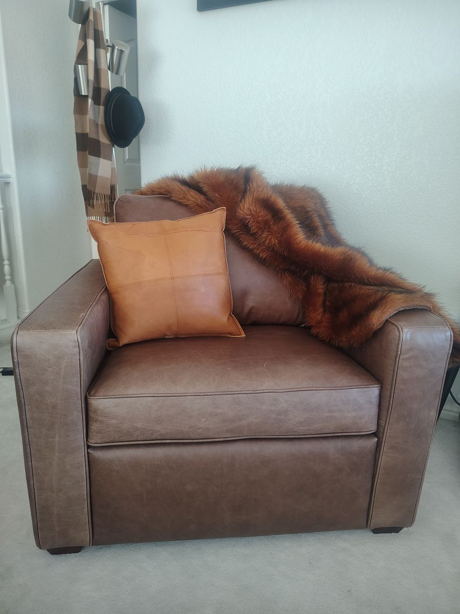 Top Grain Leather Chair (not fake leather listed as real for $100 here)