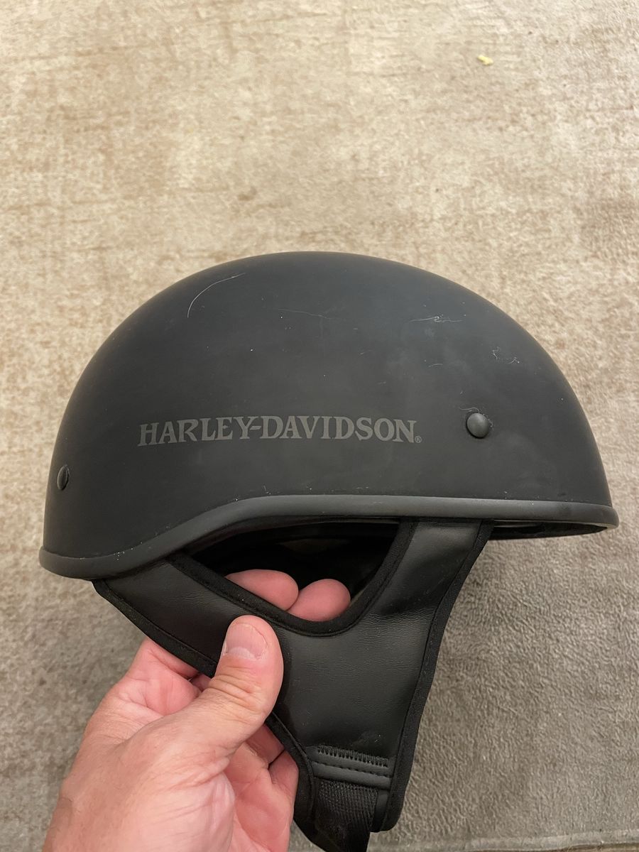 Harley-Davidson Black Half Helmet Motorcycle Cruiser Dot Approved
