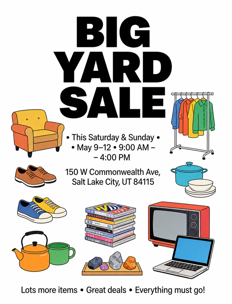 Warehouse/Yard Sale