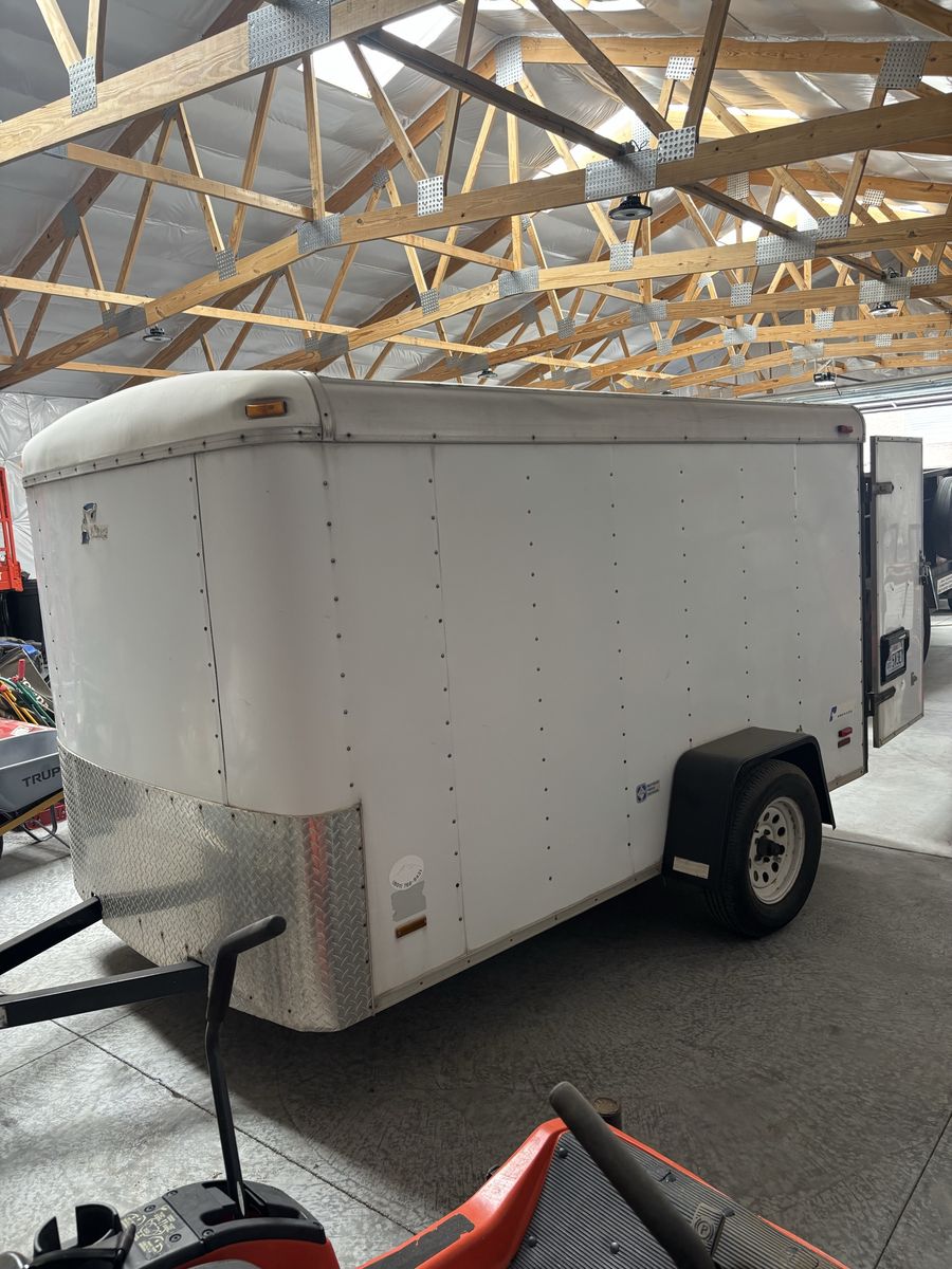 Pace American Single Axle Enclosed Cargo Trailer - White
