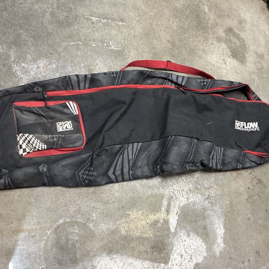 FLOW StormyBag Snowboard Bag, Black/Red, Durable Gear Travel Case