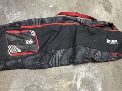 FLOW StormyBag Snowboard Bag, Black/Red, Durable Gear Travel Case