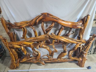 Handmade red cedar bedframe