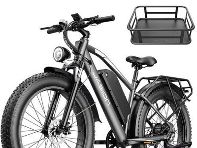 Jasion EB5 MAX Electric Mountain Bike - 2000W, 48V 15Ah (720Wh), 26" Fat Tire, 28+ MPH