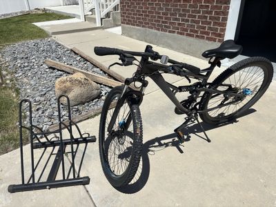 Schwinn mountain bike and rack