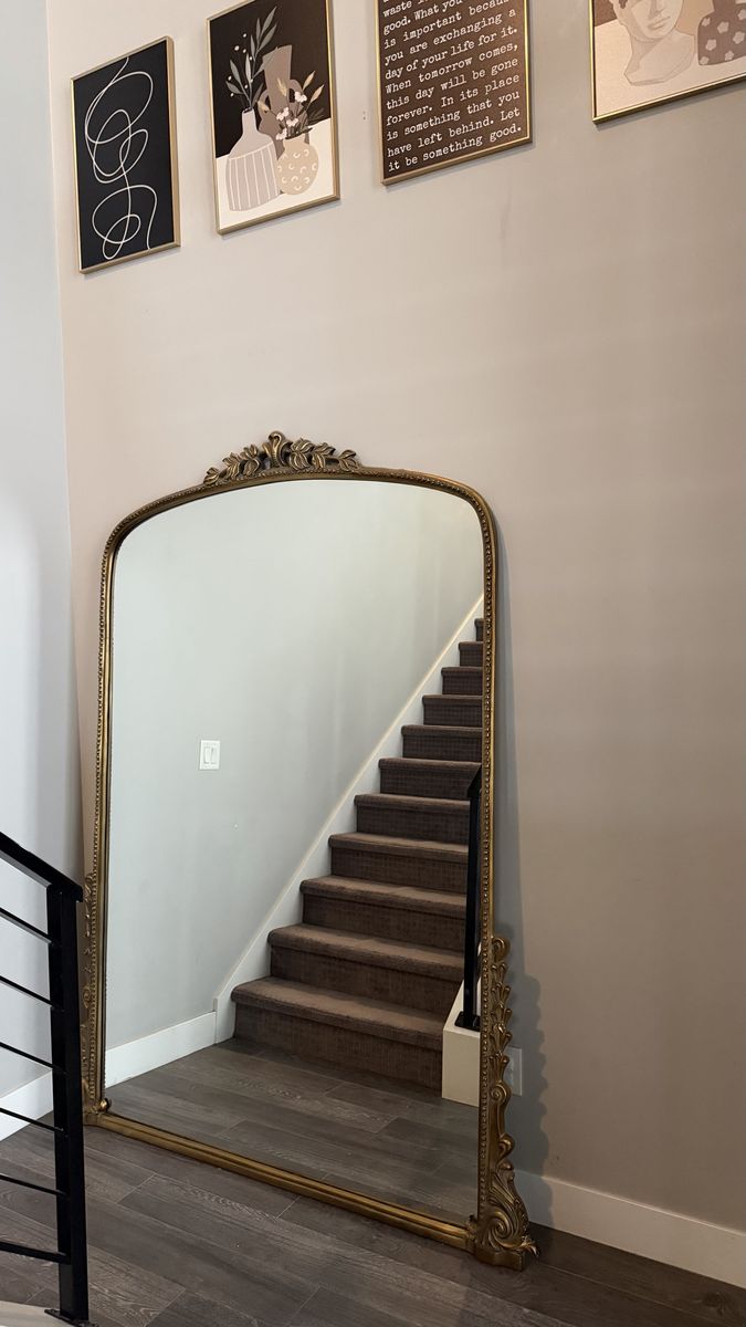 Anthropologie Gold 7’ Full-Length Mirror