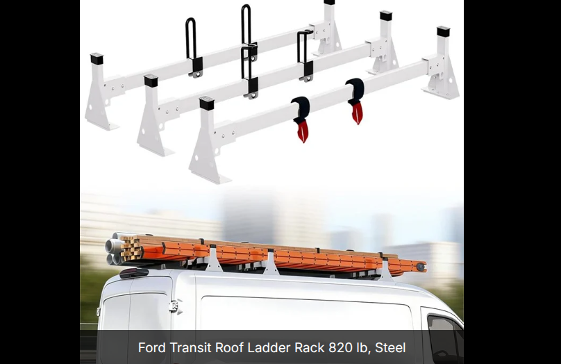 Ford Transit Roof Ladder Rack 820 lb, Steel