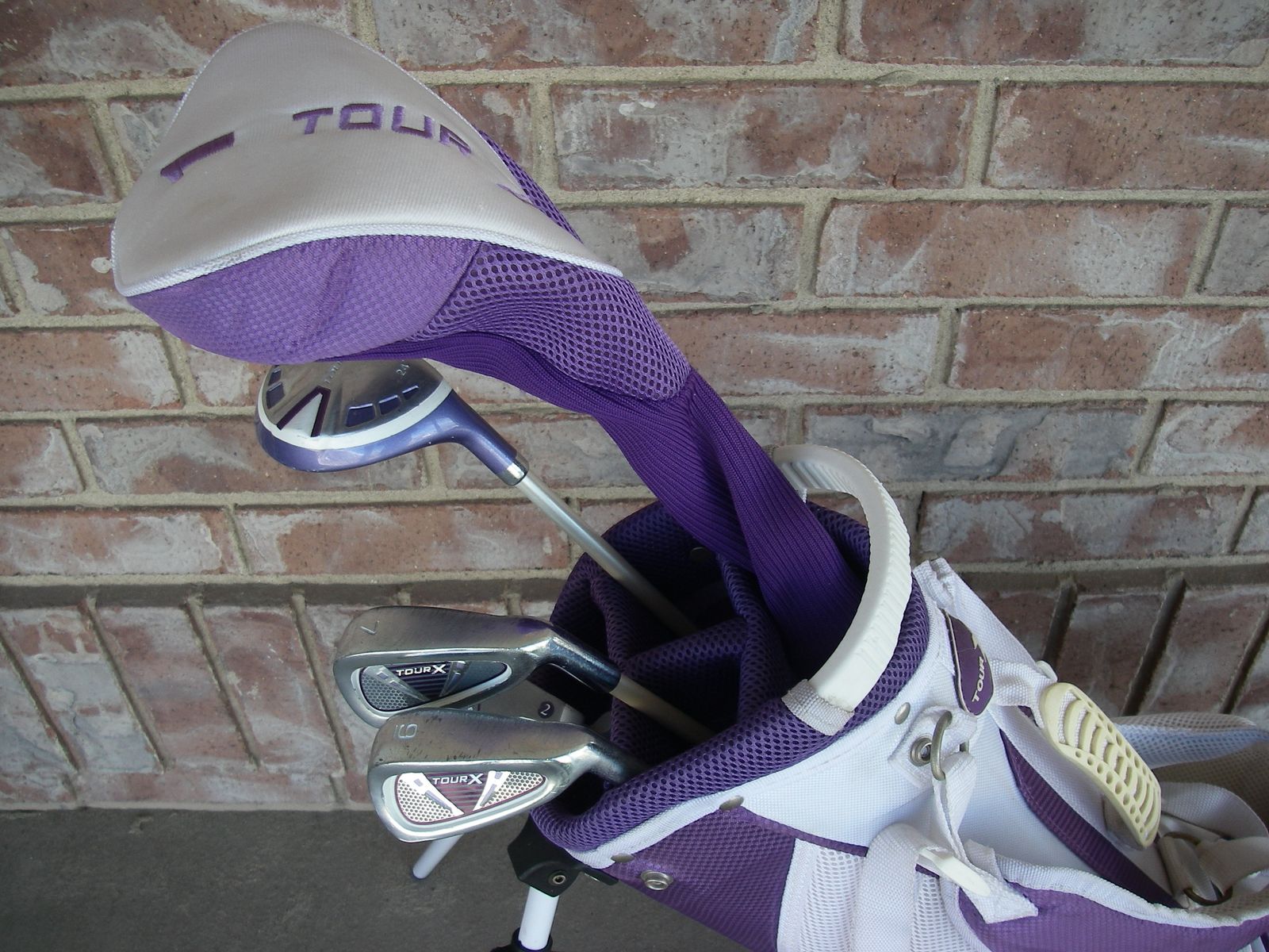 Girls 6-Piece, 54" TOUR X Junior Golf Clubs Set, Hybrid, Stand Bag, Graphite, RH, Purple, JR, Kids, Youth
