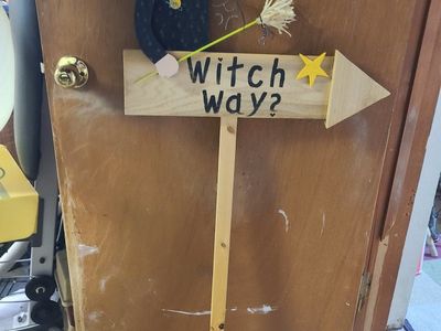 Handmade Halloween & Fall Decor Bundle - Wooden Witch Sign, Knit BOO Stack, Ghost & Crochet Coasters