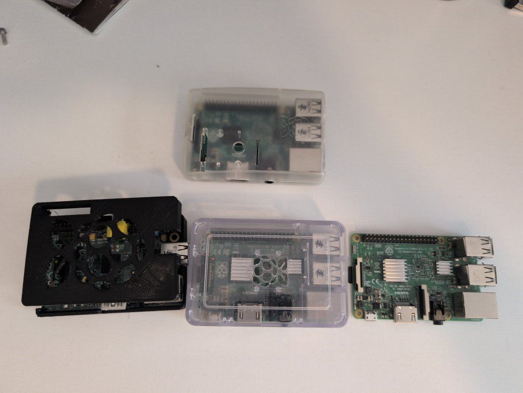 Raspberry Pi Bundle - Pi 1 (w/ case), 2B x2 (w/ cases), and 3B