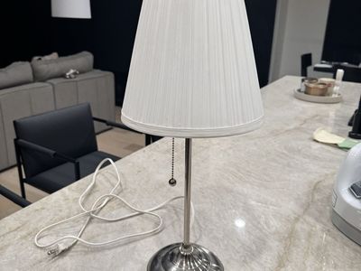 IKEA White and Nickel Table Lamp