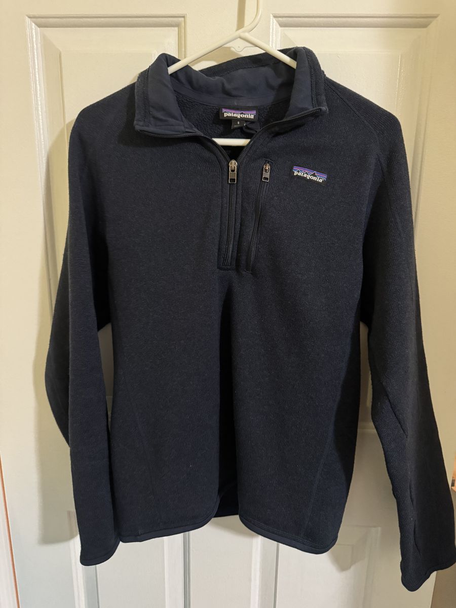 Navy Blue Patagonia Zip Up Sweater