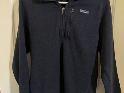 Navy Blue Patagonia Zip Up Sweater