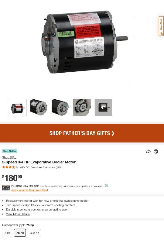 New Evaporative Cooler Motor Swamp Cooler Air Conditioning