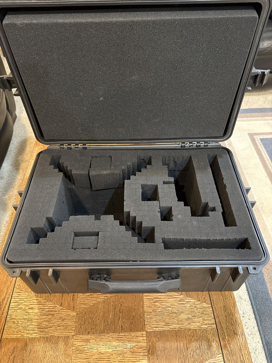 DJI Custom Foam Insert Hard Case for Drone Equipment - Black, Durable, Protective