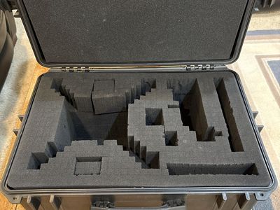 DJI Custom Foam Insert Hard Case for Drone Equipment - Black, Durable, Protective