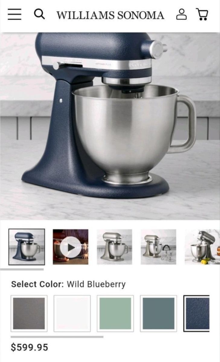 kitchenaid wild blueberry mixer