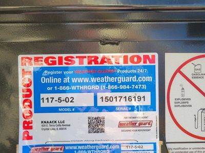 Weather Guard 117-5-02 Black Aluminum Diamond Plate Truck Tool Box Chest with Sliding Tray
