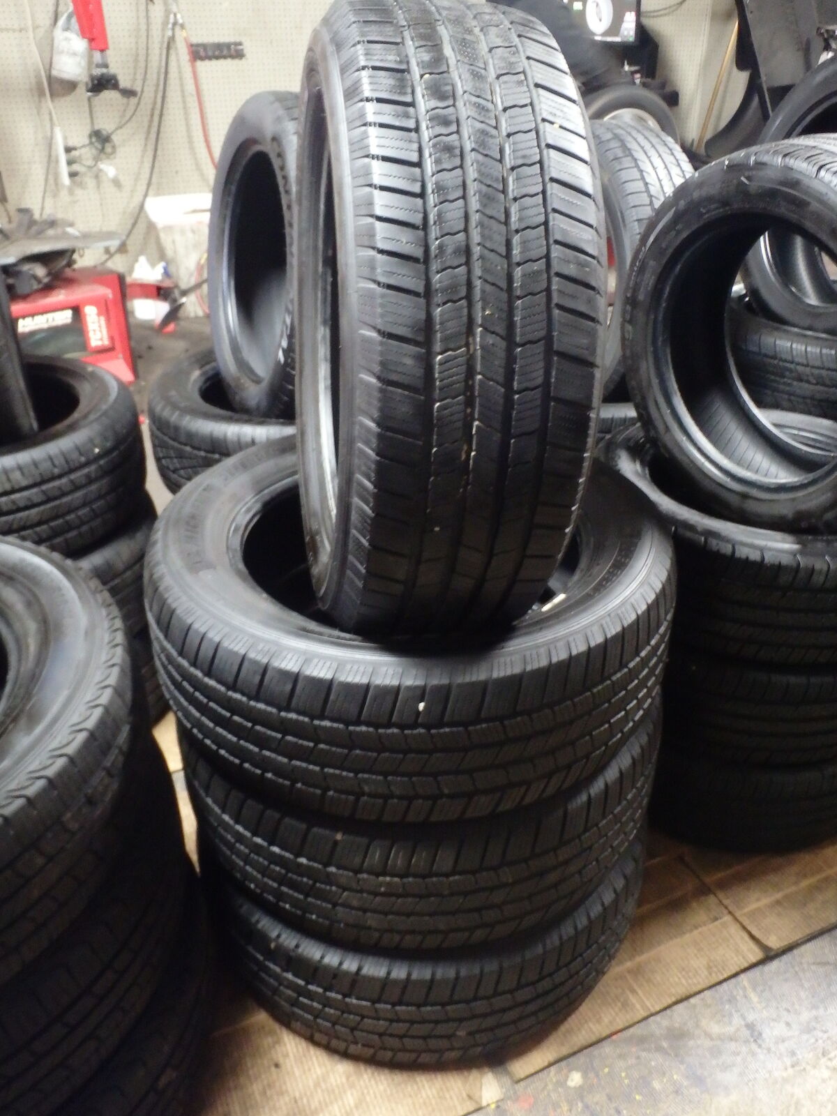 245/55R19 MICHELIN DEFENDER LTX M/S SET OF USED TIRES