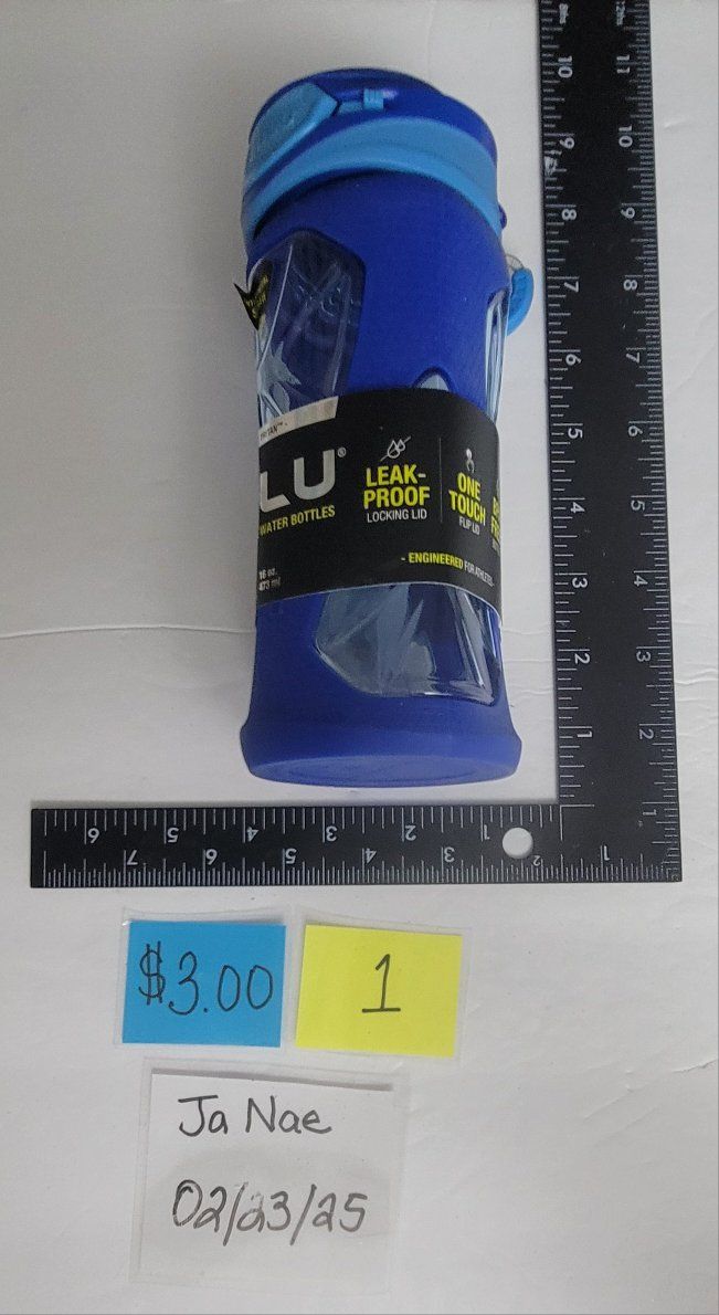 ZULU Water Bottle 16 oz Blue Leak-Proof Locking Lid One Touch Flip