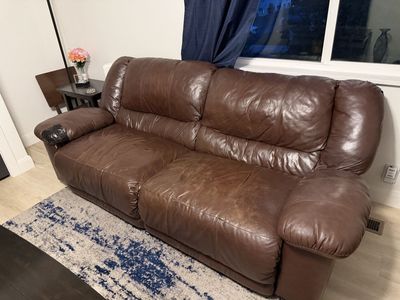 Brown Leather Couches