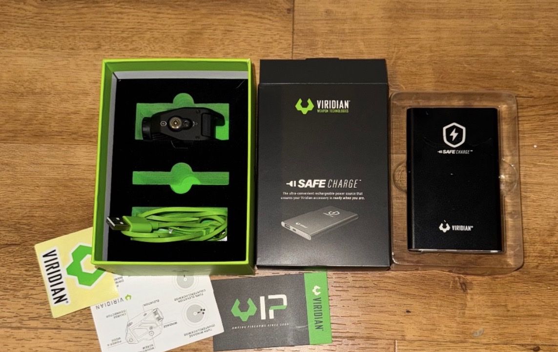 Viridian Safe Charge Rechargeable Green Laser Sight System with Power Bank