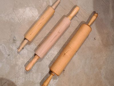 3 Vintage Wood Rolling Pins