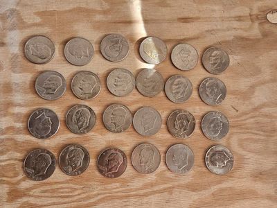 Lot of 16 Eisenhower Dollar Coins - Various Dates (1971, 1972, 1974, 1976, 1978) - Collectible US Currency