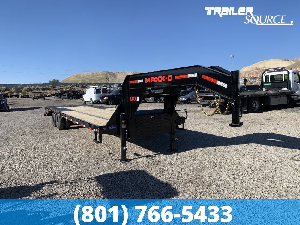 8.5x32 Maxx-D LKX Gooseneck Equipment Trailer -  25K GVWR - 12k Axles