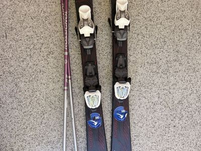 Youth Nordica Fire Arrow Team Skis + Rossignol Poles – 110 cm Youth Ski Package