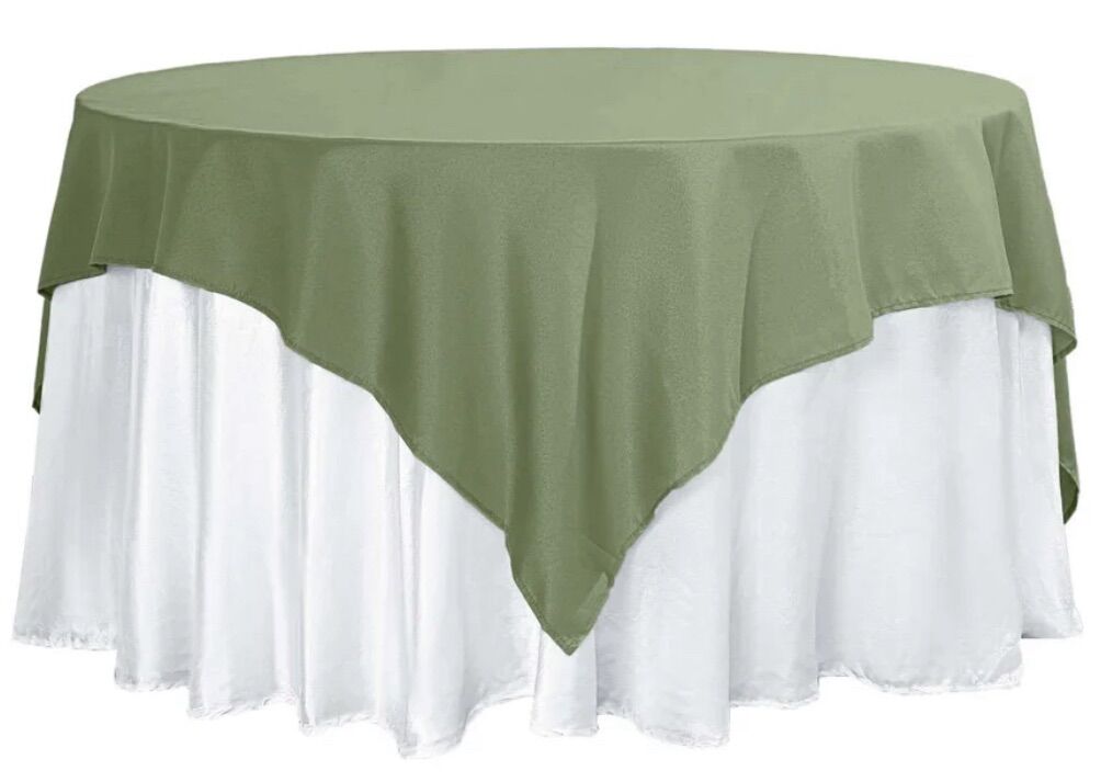 Dusty Sage and Violet Tablecloths