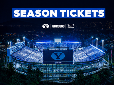 BYU Season Tickets - 6 Game Package not including Notre Dame - Section 25 Row 1 Seats 11-14