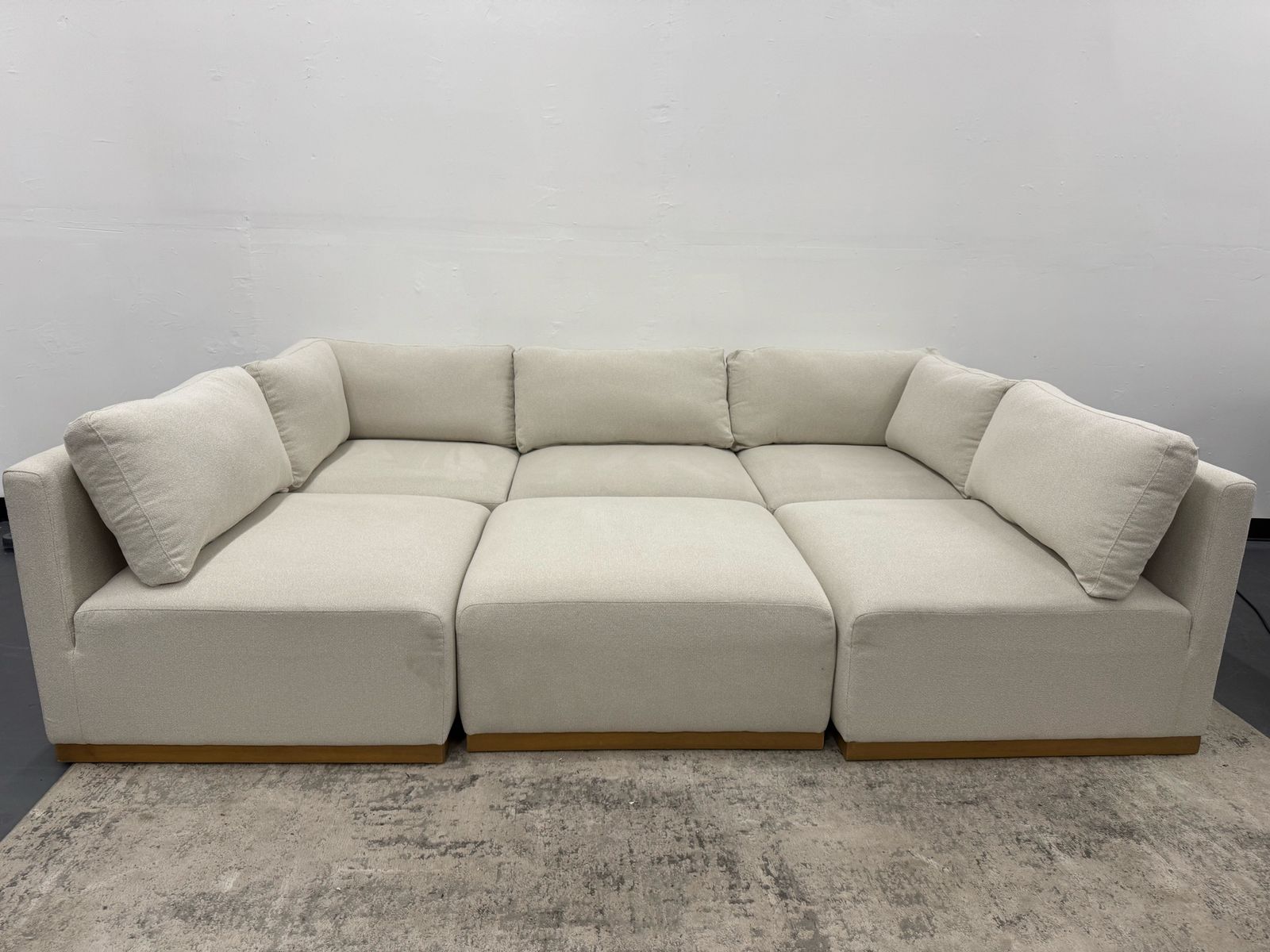 COSTCO HENREDON BOUCLE SECTIONAL MODULAR COUCH