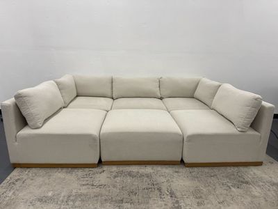 COSTCO HENREDON BOUCLE SECTIONAL MODULAR COUCH