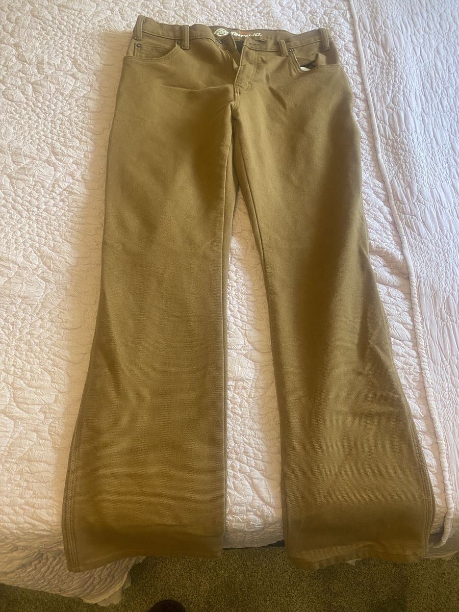 Dickies Temp-IQ Women's Brown Flare Leg Work Pants